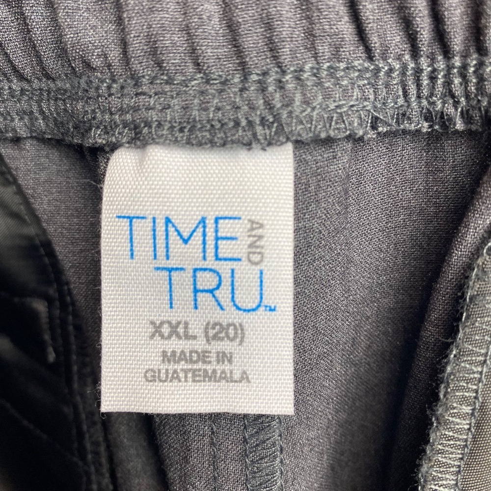 Time and Tru Womenʻs Plus Size Grey Elastic Waist Pull On Dress Pants XXL - Picture 4 of 6